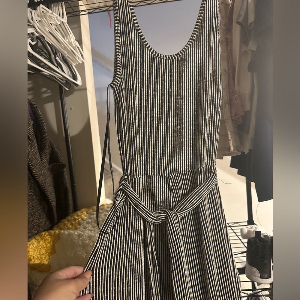 New without tags- Forever 21 Black and White Striped Midi Dress